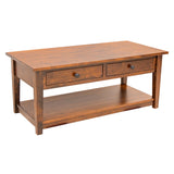Riverton Cherry Wood Rectangle Open Coffee Table | MC