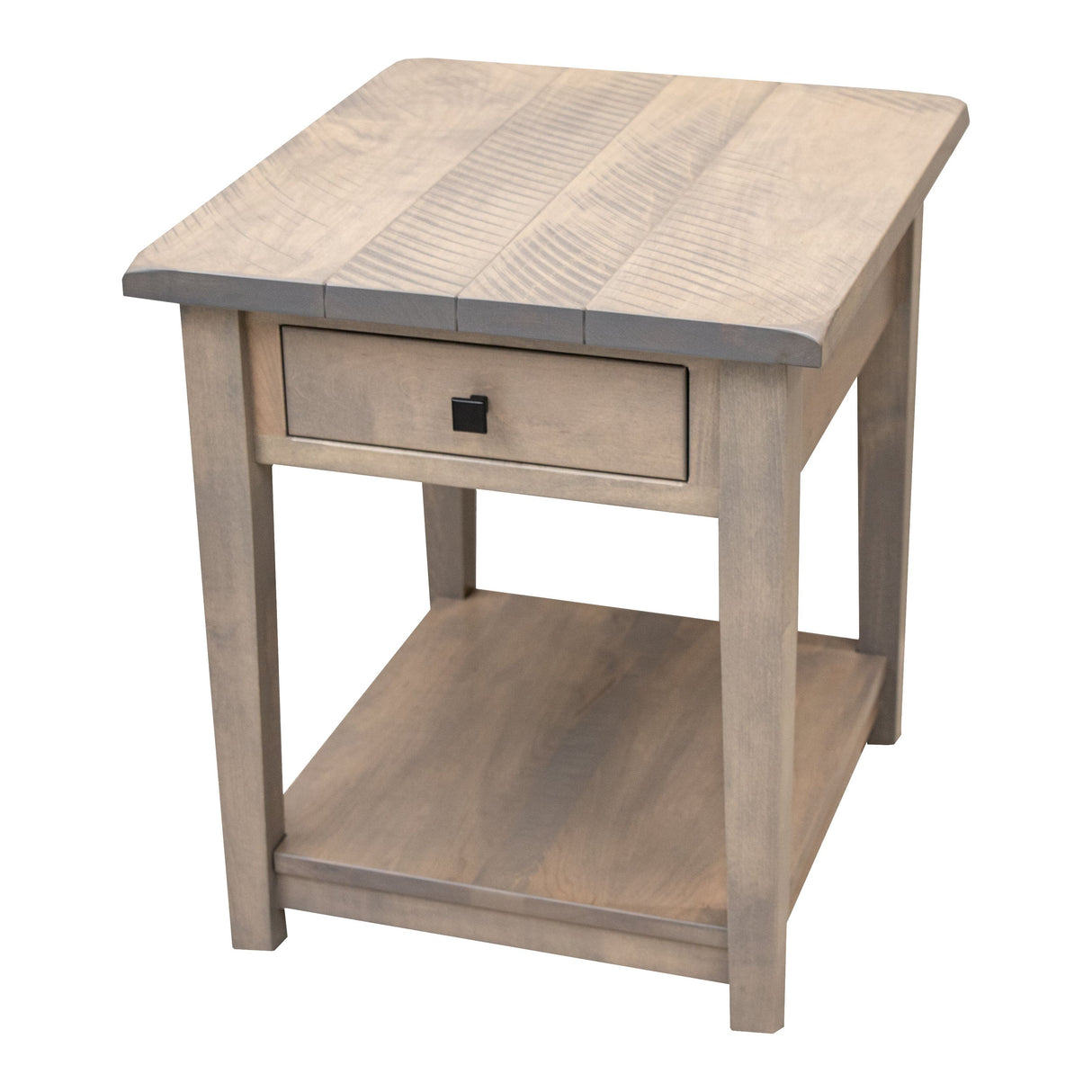 Riverton Rustic Large Square Open End Table