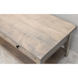 Rustic Riverton Rectangle Open Coffee Table