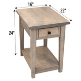 Rustic Riverton Small Square Open End Table