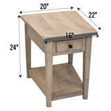 Riverton Rustic Wedge End Table