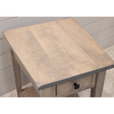 Riverton Rustic Large Square Open End Table