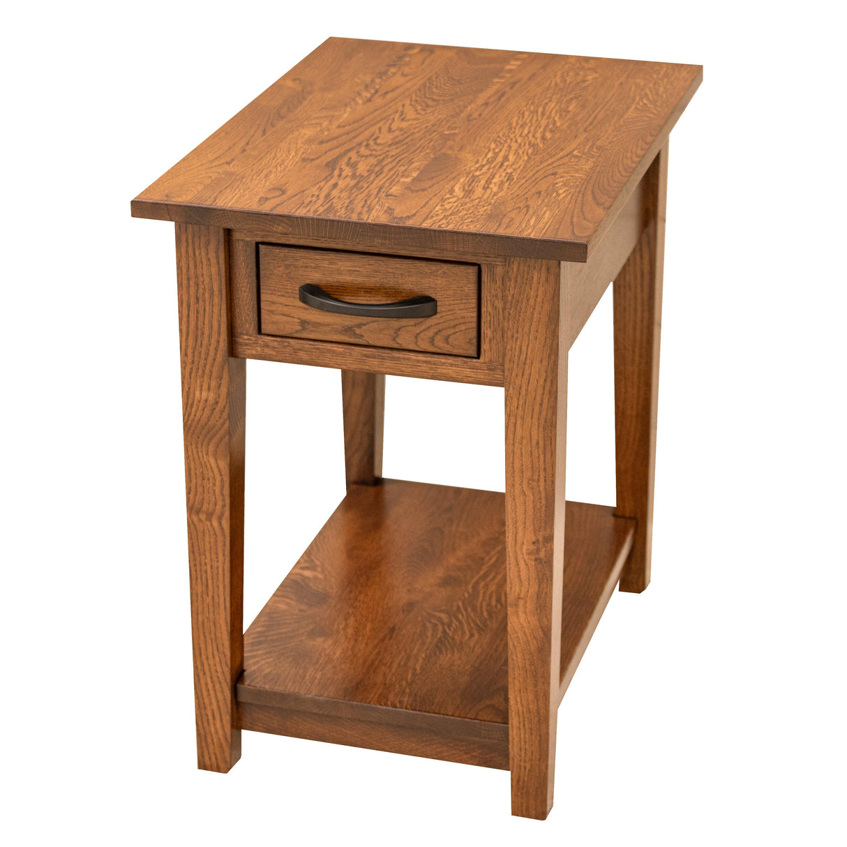 Riverton Quarter Sawn White Oak Wood Small Rectangle Open End Table | MC