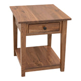 Riverton Walnut Wood Large Square Open End Table | NAT