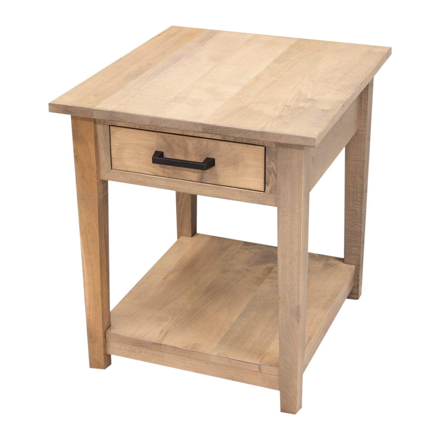 Riverton Maple Wood Large Square Open End Table | DS