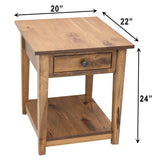 Riverton Large Square Open End Table