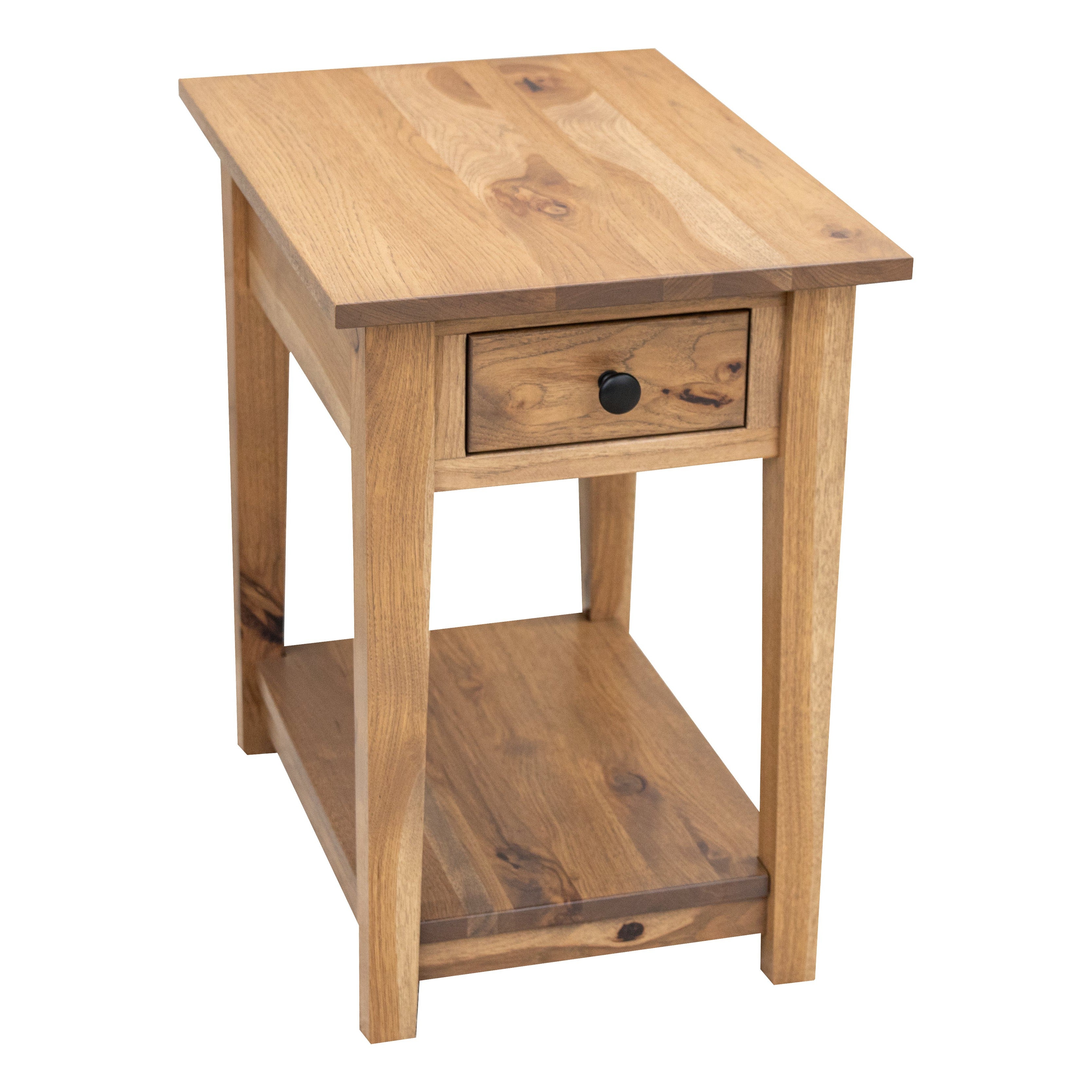 Riverton Hickory Wood Small Rectangle Open End Table – Upstate