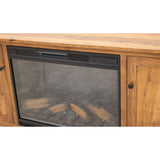 Riverton 72" Hickory Wood TV Console with Electric Fireplace Insert | HC