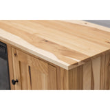 Riverton 72" Hickory Wood TV Console with Electric Fireplace Insert | NAT