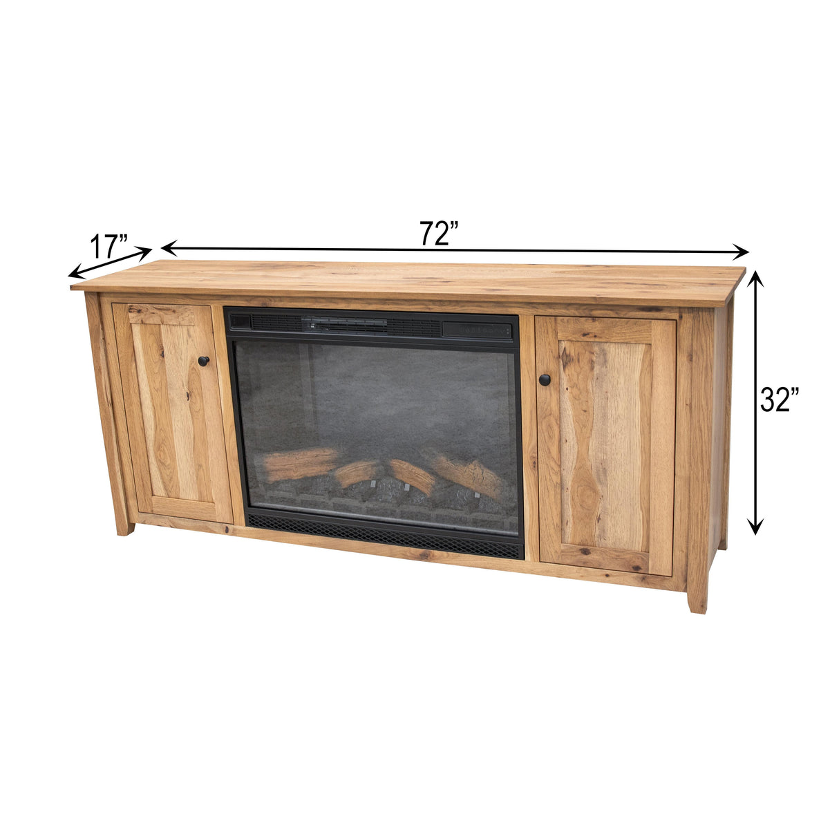 Riverton 72" TV Console with Electric Fireplace Insert