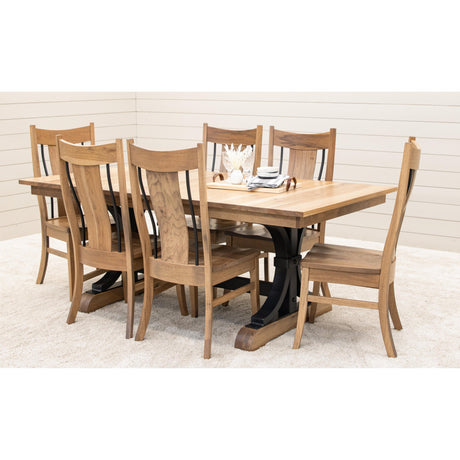 Rockford Hickory Wood Extending Dining Table | WB