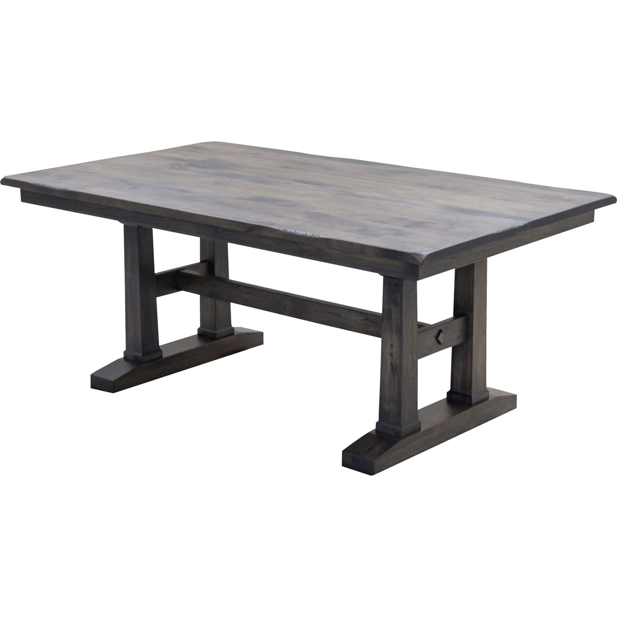 Rowan Trestle Hickory Amish Dining Table & Chairs for 6-10