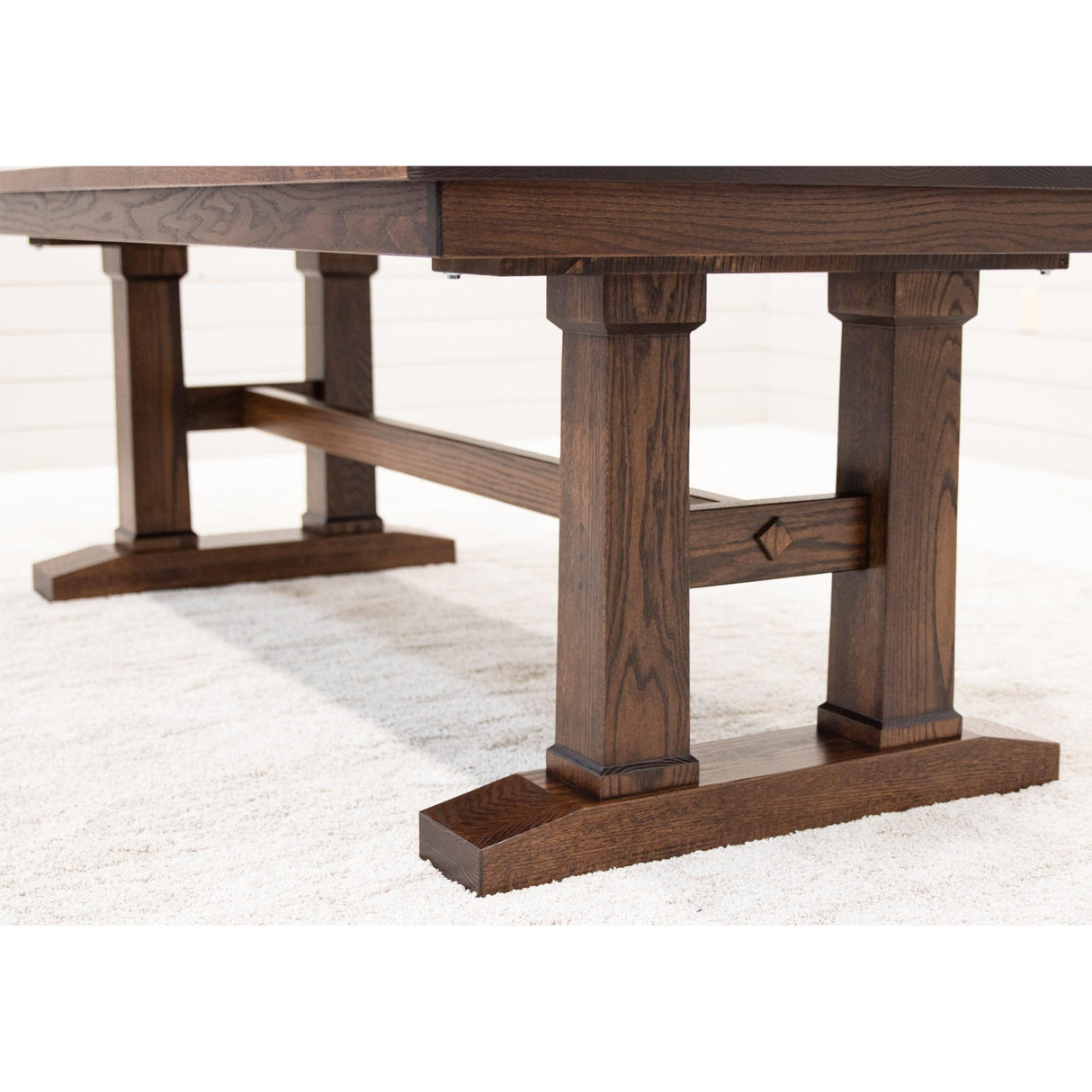 Rowan Oak Wood Extending Dining Table | ASB