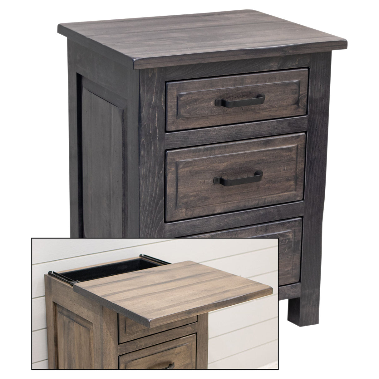 Savannah Rustic 3-Drawer Nightstand