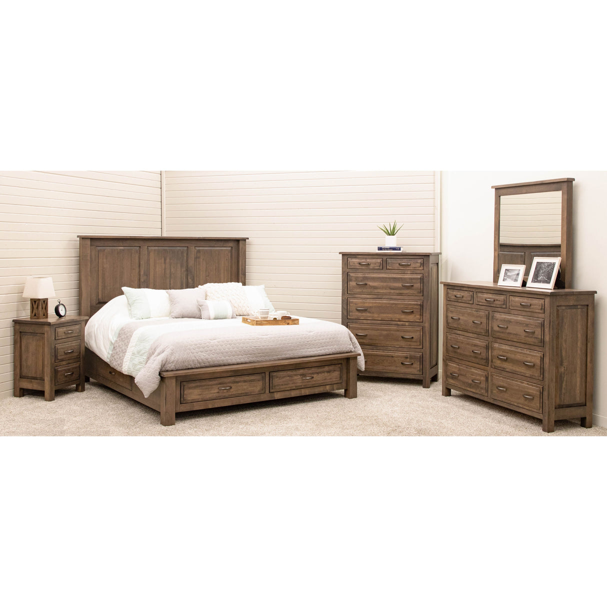 Savannah Rustic Storage Platform Bed