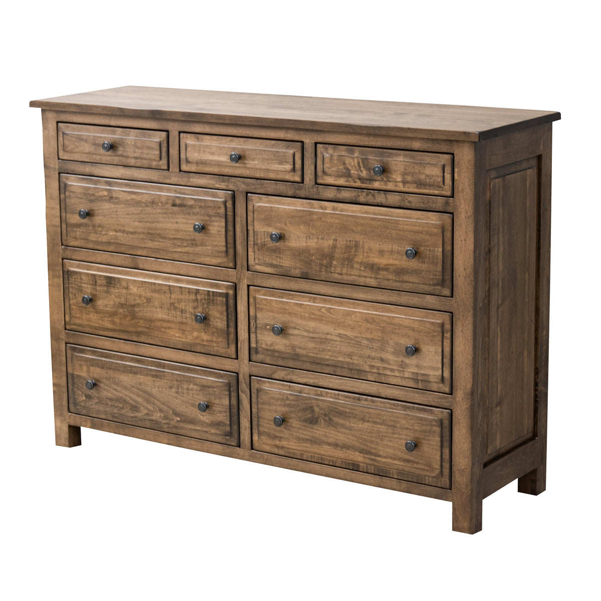 Savannah Maple Wood 9-Drawer Tall Dresser | CO