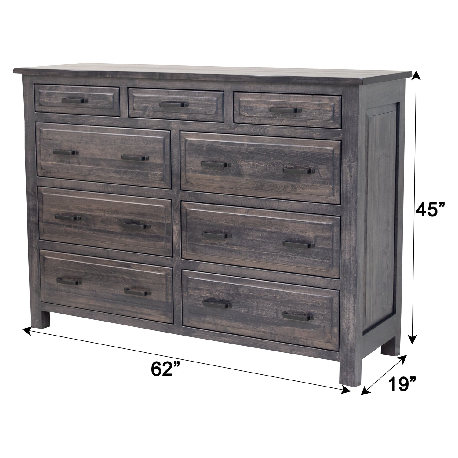 Savannah 9-Drawer Tall Dresser – Upstate Amish Furniture