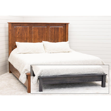 Savannah King Cherry Wood Storage Platform Bed | MC