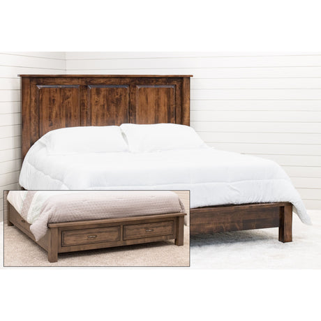 Savannah Rustic Storage Platform Bed