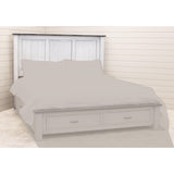 Savannah King White & Wood Storage Platform Bed | M-AV&GS