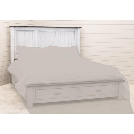 Savannah King White & Wood Storage Platform Bed | M-AV&GS