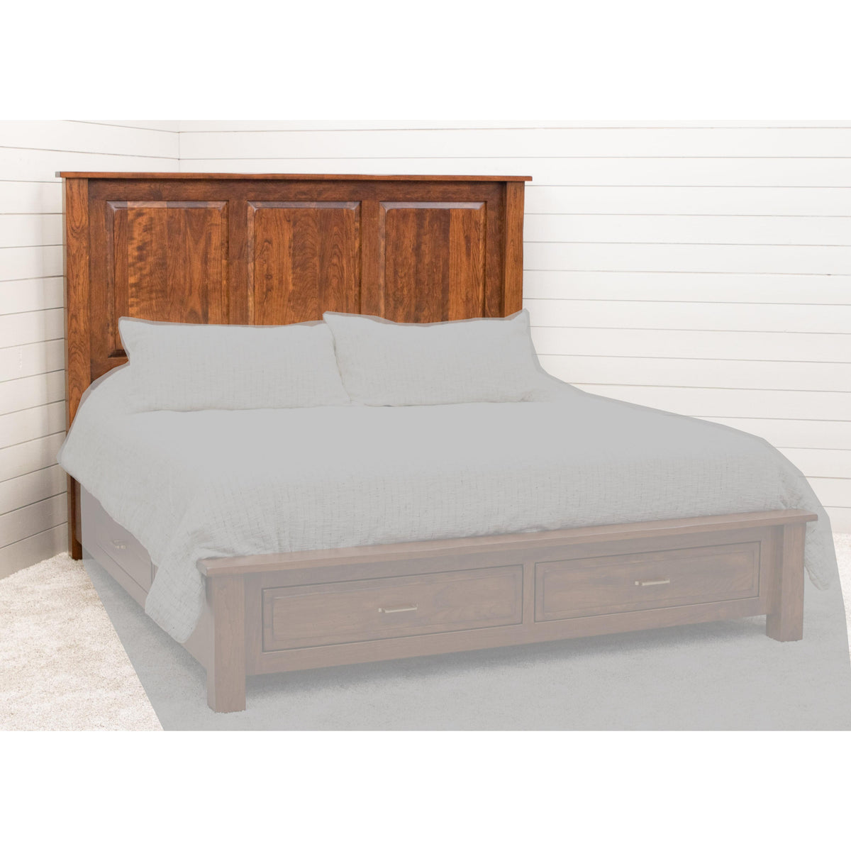 Savannah King Cherry Wood Storage Platform Bed | MC