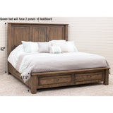 Savannah Rustic Storage Platform Bed