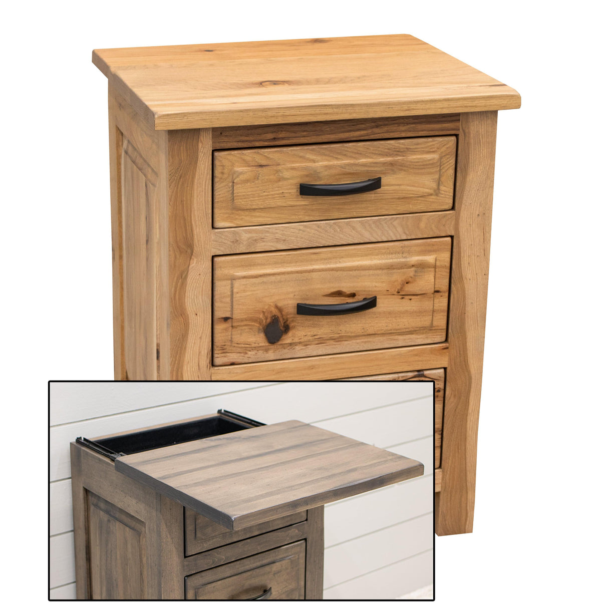Savannah Rustic 3-Drawer Nightstand