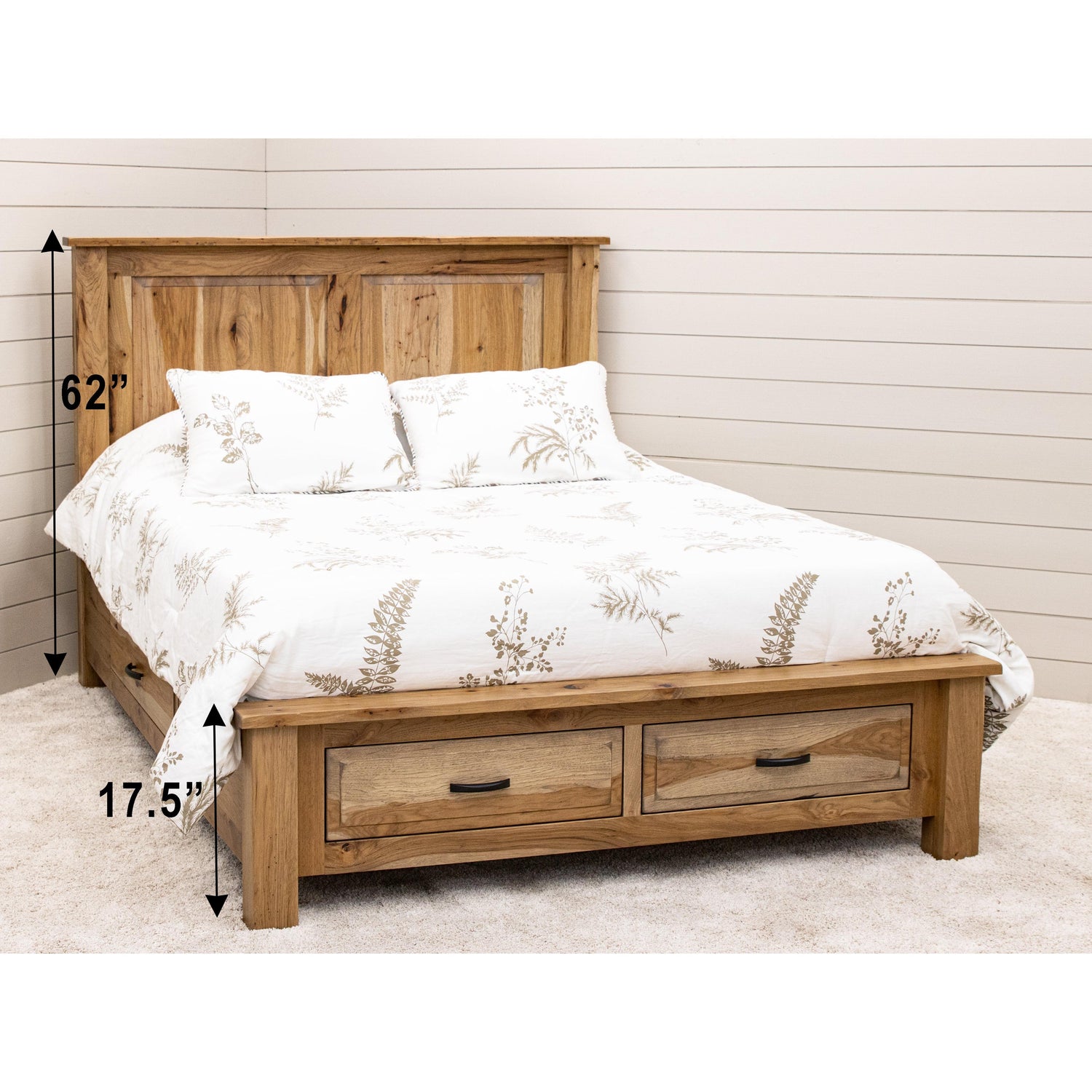Savannah Rustic Storage Platform Bed