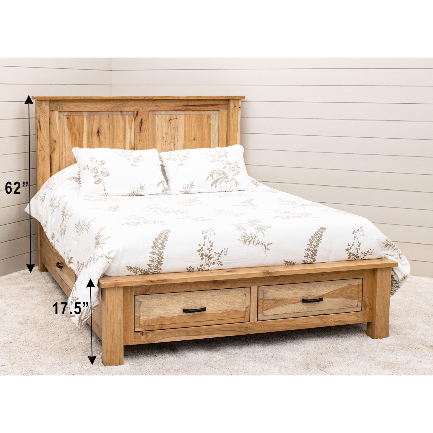 Savannah Rustic Storage Platform Bed