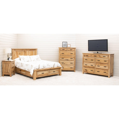 Savannah Hickory Wood 9-Drawer Tall Dresser | WB