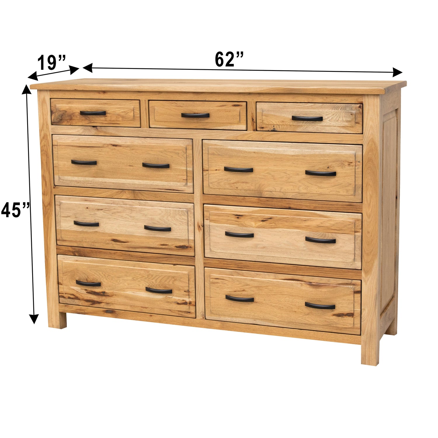 Savannah Rustic 9-Drawer Tall Dresser
