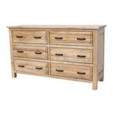 Savannah Maple Wood 7-Drawer Low Dresser | BLS