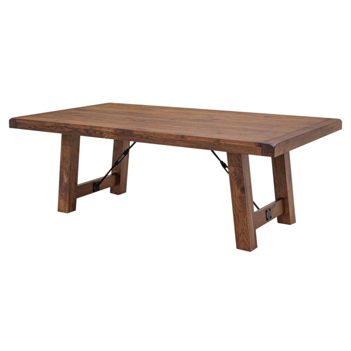 Settler's Trestle Hickory Wood Extending Dining Table | ASB