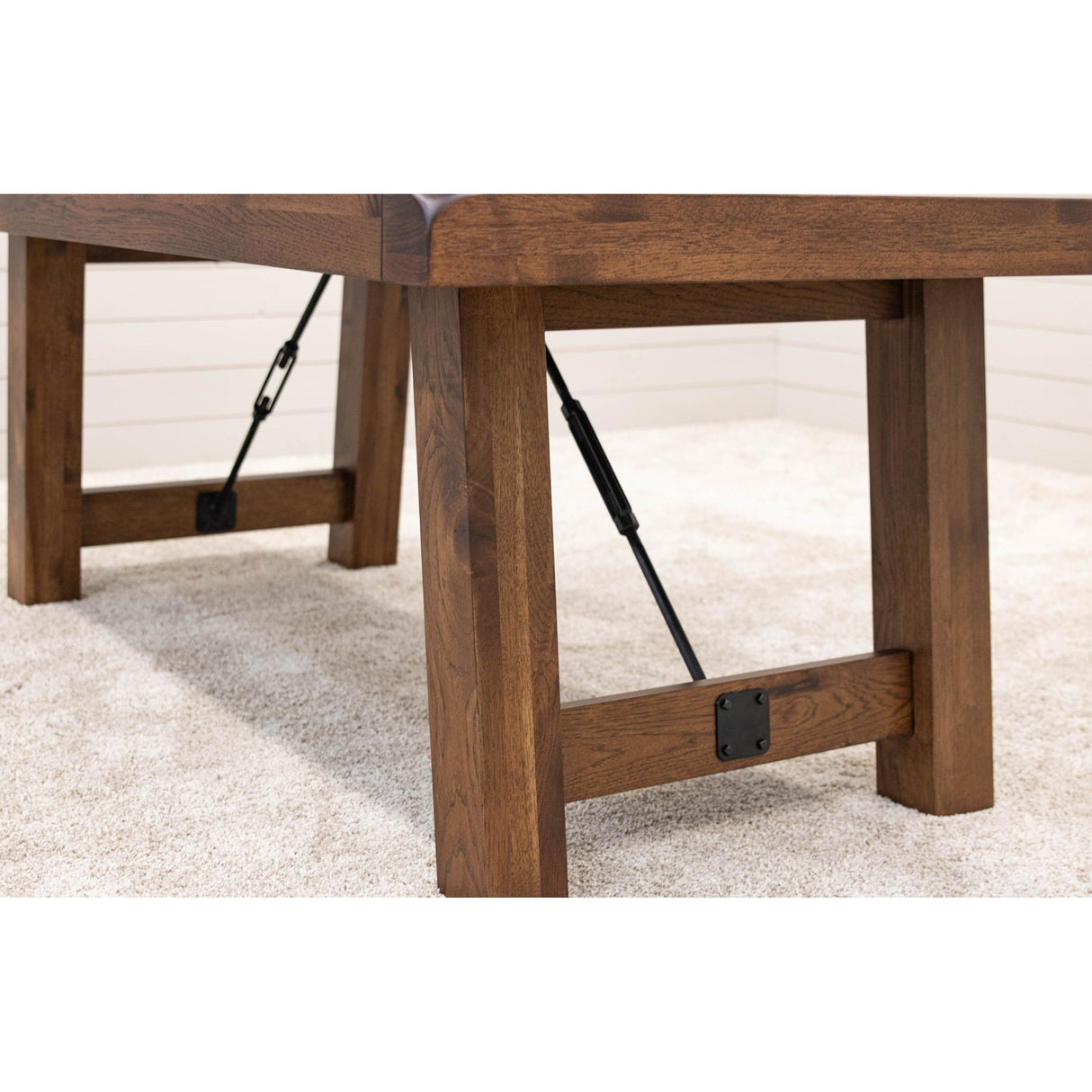 Settler's Trestle Hickory Wood Extending Dining Table | ASB