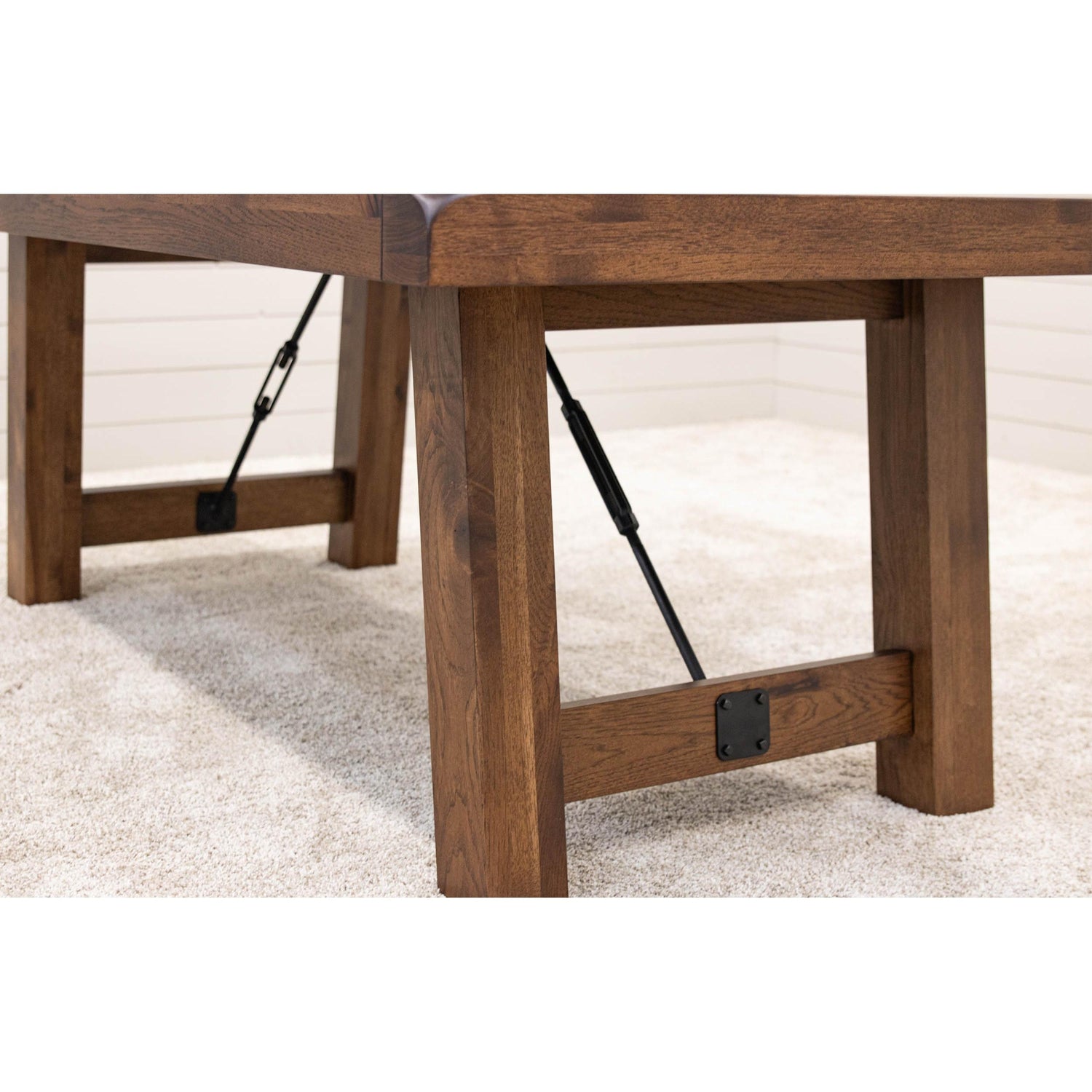 Settler's Trestle Hickory Wood Extending Dining Table | ASB
