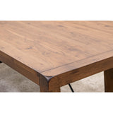 Settler's Trestle Hickory Wood Extending Dining Table | ASB