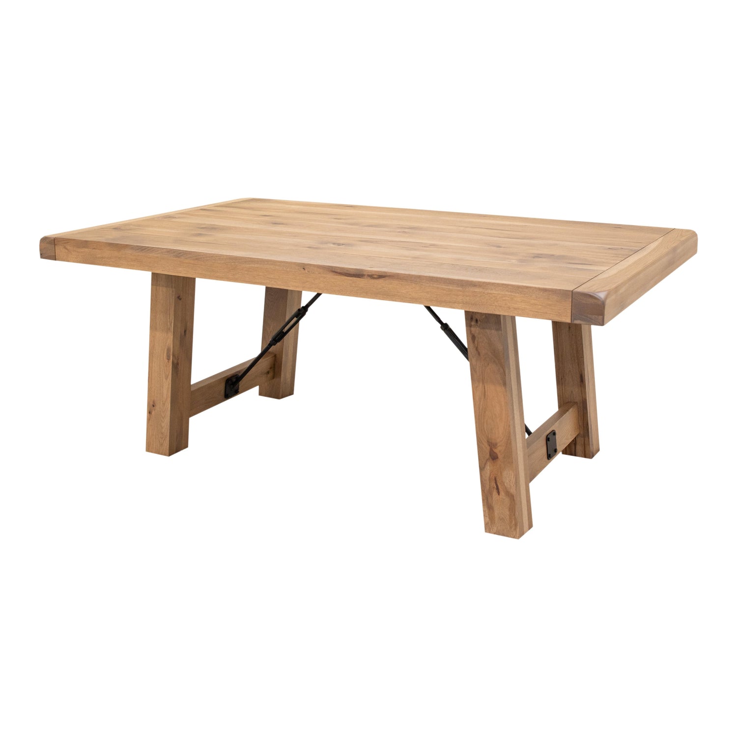 Settler's Trestle Hickory Wood Extending Dining Table | WB