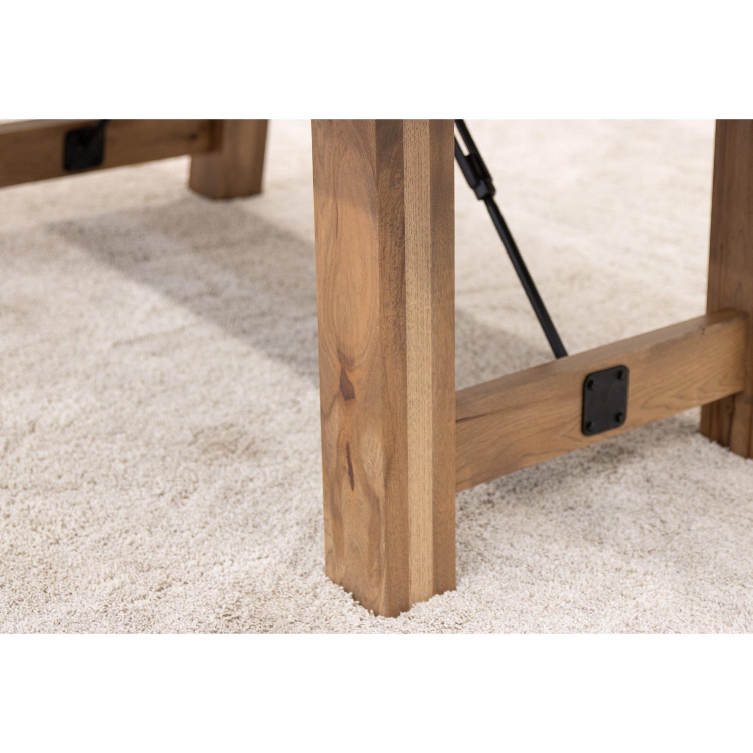 Settler's Trestle Hickory Wood Extending Dining Table | WB