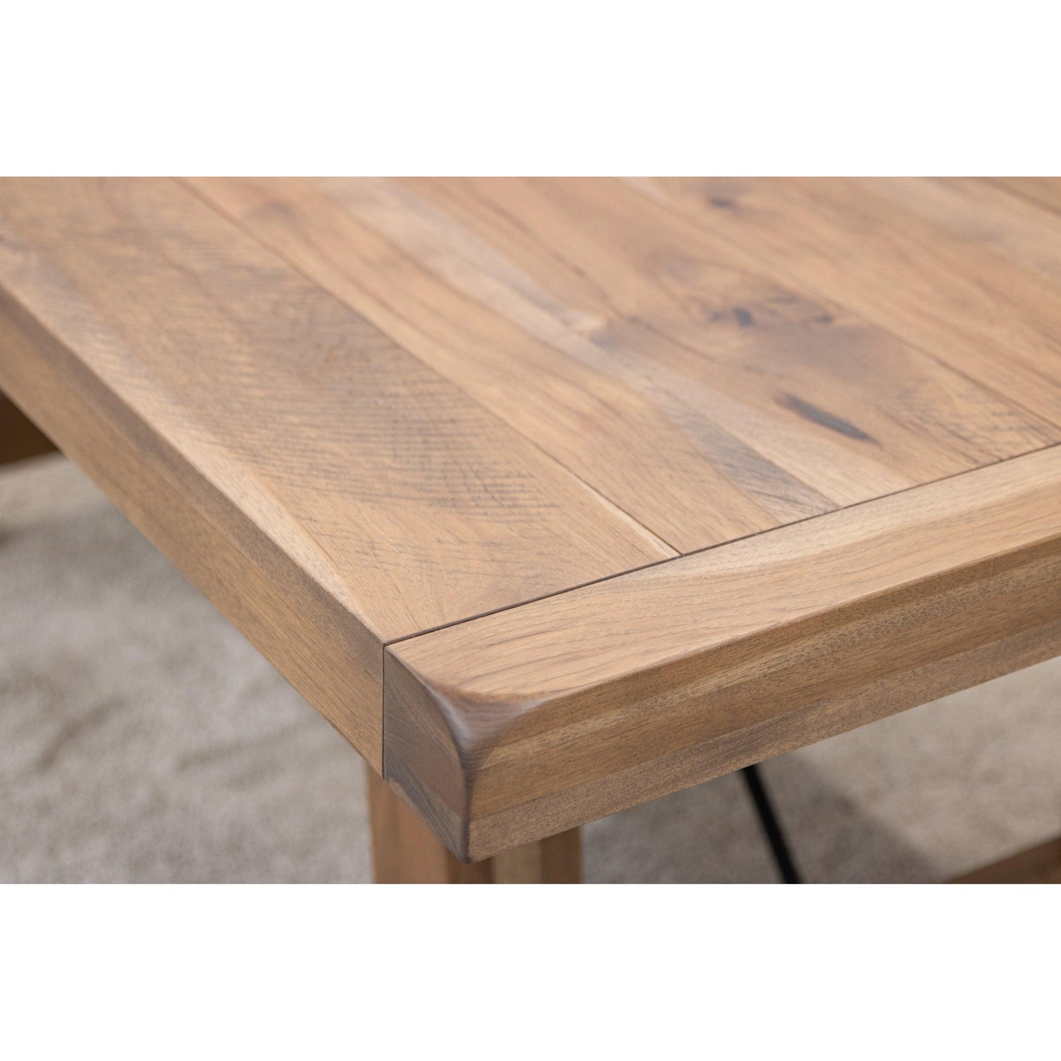Settler's Trestle Hickory Wood Extending Dining Table | WB