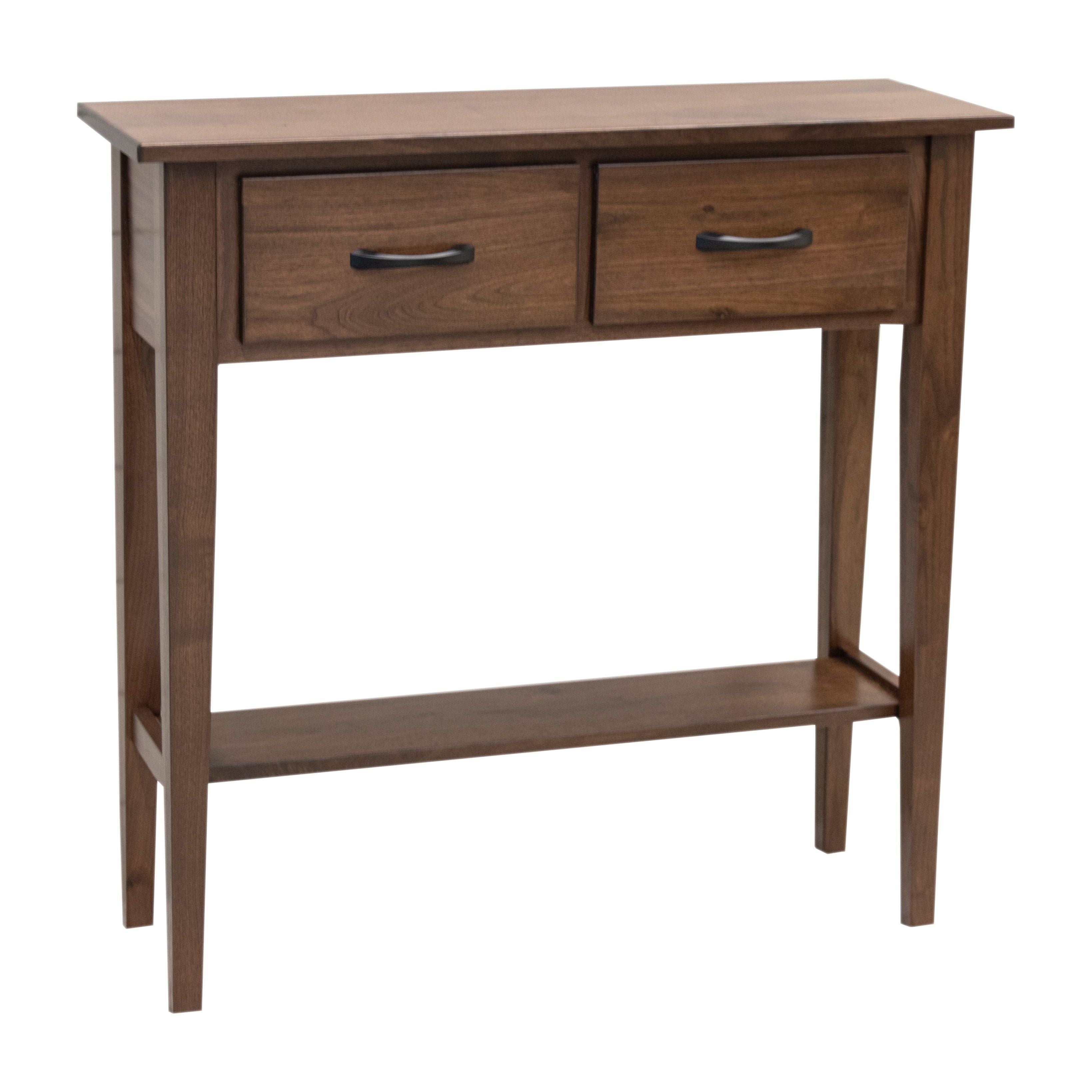 Shaker Rustic Walnut Wood Hall Table in Cocoa Light – Upstate