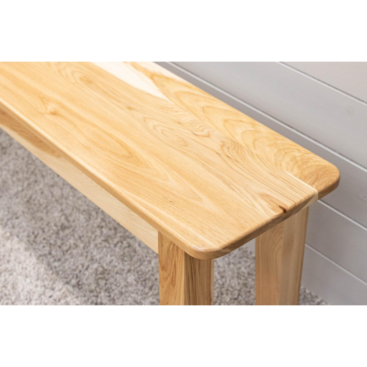Heavy Shaker Leg Hickory Wood Dining Bench | NAT