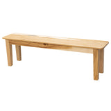 Heavy Shaker Leg Hickory Wood Dining Bench | NAT