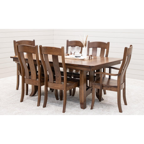 Austin Hickory Wood Arm Dining Chair | ASB