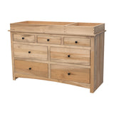 Shaker Maple Wood 7-Drawer Nursery Dresser with Changing Topper | BLS