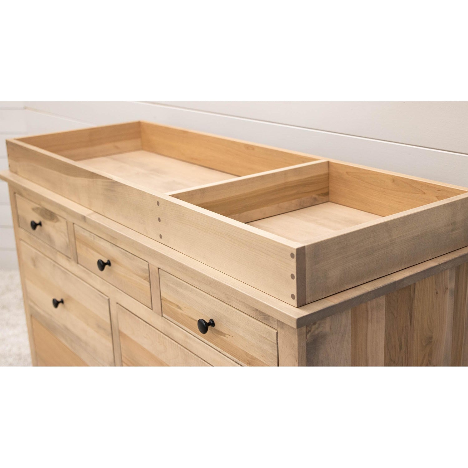 Shaker Maple Wood 7-Drawer Nursery Dresser with Changing Topper | BLS