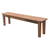 Heavy Shaker Leg Walnut Wood Dining Bench | NAT
