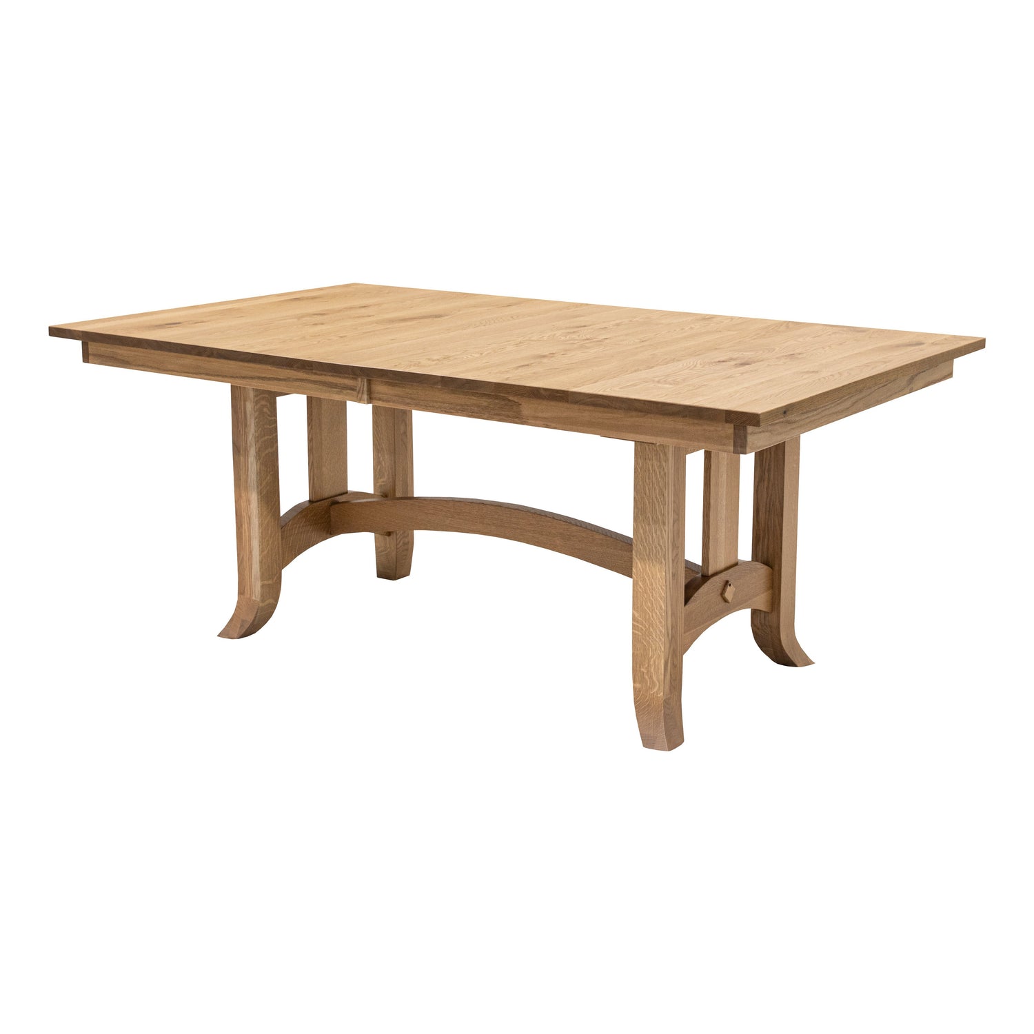 Shaker Hill White Oak Wood Extending Dining Table | DS