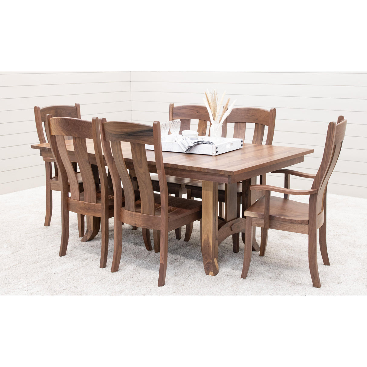 Shaker Hill Walnut Wood Extending Dining Table | NAT