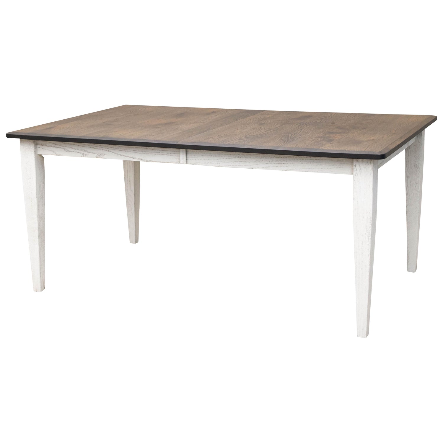 Classic Shaker White & Wood Extending Dining Table | O-GW&RWO-SB